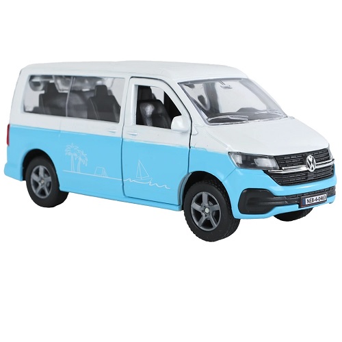 Kids Globe Kids Globe 520416 Volkswagen Transporter moulé sous pression avec rétrofriction (chacun), 3 variantes de couleurs