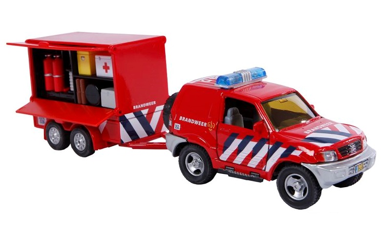 Kids Globe 521557 2-Play 521557 Camion de pompier avec remorque