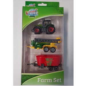 Kids globe tractor with sprayer and silage wagon 1...