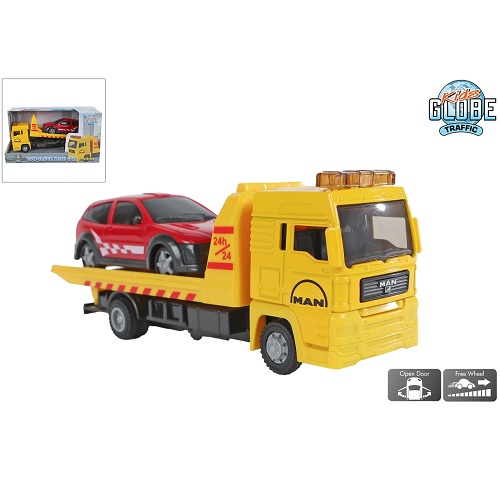 Kids Globe Kids Globe 540567 MAN Camion de dépannage 19 cm avec voiture 10,5 cm