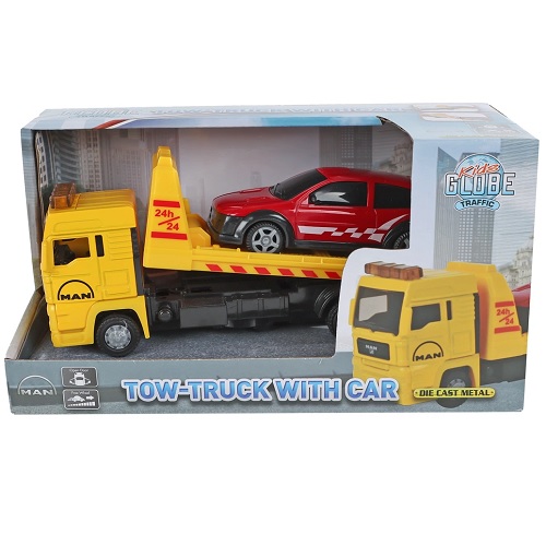 Kids Globe Kids Globe 540567 MAN Camion de dépannage 19 cm avec voiture 10,5 cm