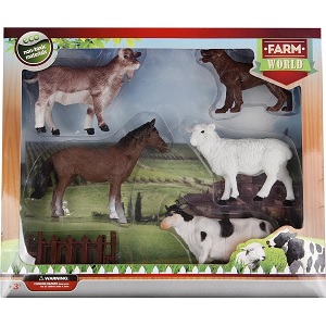 Farm World Farm animals with fence junior (6-piece...