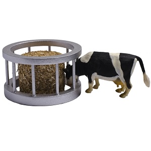 Kids Globe cattle feeder set with cow and round ba...