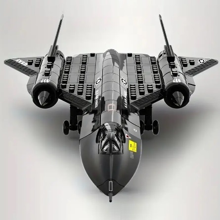eigen merk 00071 - Blocs de construction avion à réaction SR-71 Blackbird, 183 blocs, compatibles avec LEGO