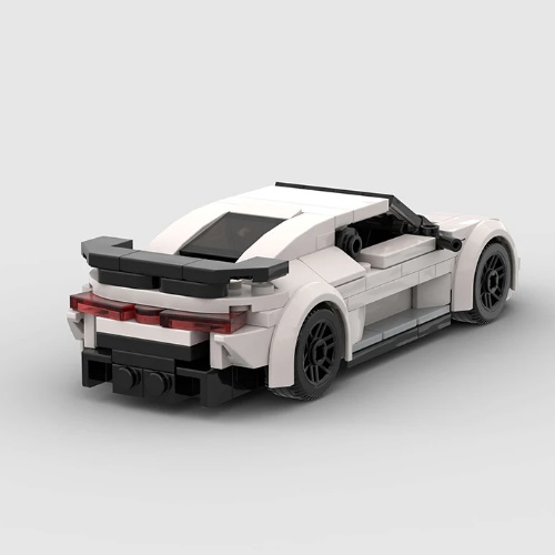  Kit de construction blocs de construction voiture de sport blanche, compatible avec Lego, 188 blocs