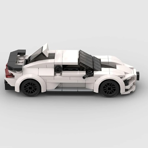  Kit de construction blocs de construction voiture de sport blanche, compatible avec Lego, 188 blocs