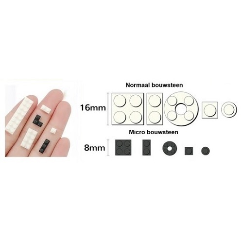 BricksNBlocks brickNblocks® Mini blocs de construction bouquet de champ blanc et jaune, env. 646 briques