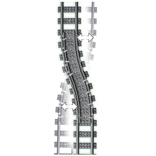  bricksNblocks® rails flexibles, 50 pièces, également compatibles avec Mould King et les voies ferrées Lego