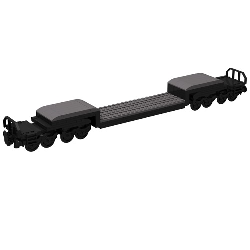  grand wagon surbaissé en blocs de construction, noir, compatible avec Lego