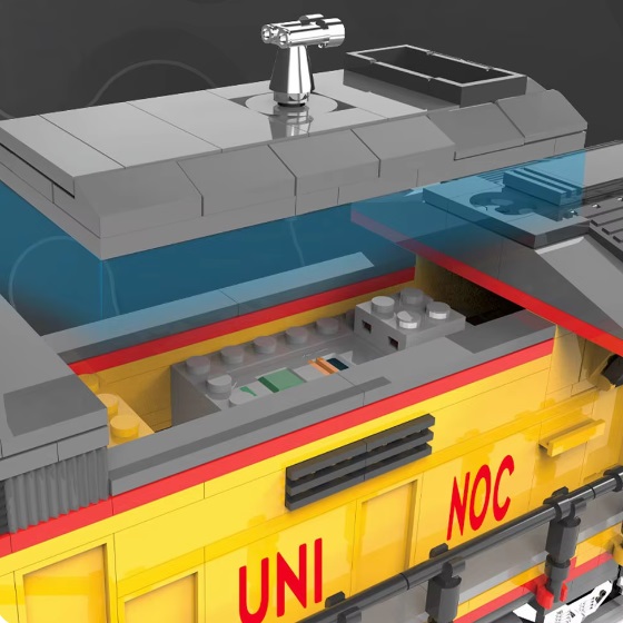 TecCreator Blocs de construction Tec Creators train diesel, compatible avec Lego, 1062 briques