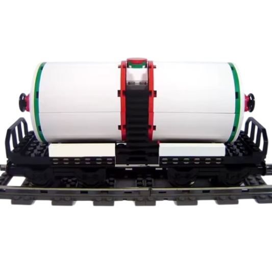  20153 -  bricksNblocks® dubbelassige tankwagon, 128 stukjes, compatible met o.a. Mould King en Lego treinen