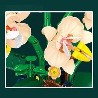 mini blocs de construction Orchid beige - 606 blocs, comparables à Lego