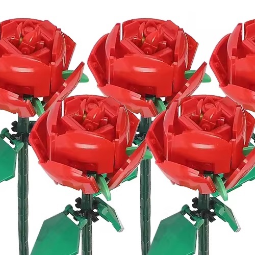  Blocs de construction rose rouge, 69 briques, compatibles avec Lego