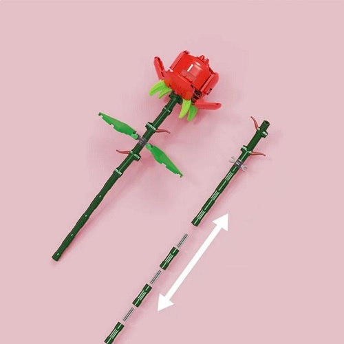  Blocs de construction rose rouge, 69 briques, compatibles avec Lego