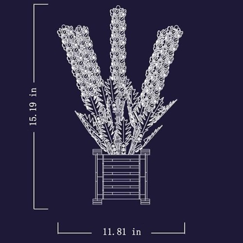   Blocs de construction lavande en boîte blanche, compatibles avec Lego, 1204 blocs