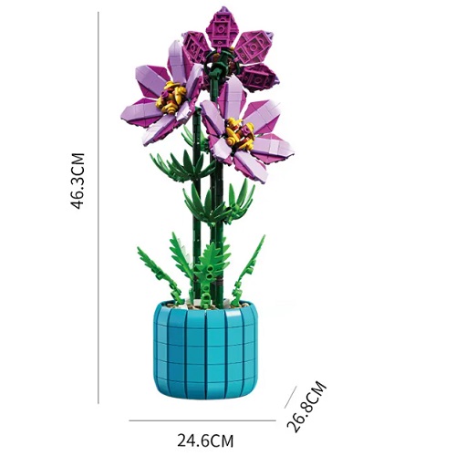  Blocs de construction Azalia en pot, 798 blocs, compatibles avec Lego