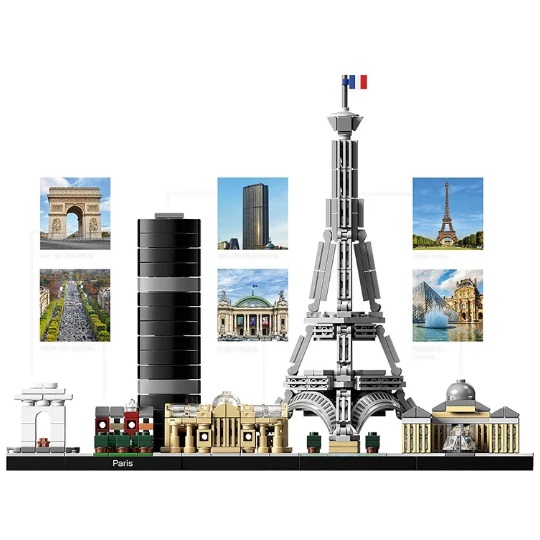  Blocs de construction architecture parisienne, 649 blocs, compatibles avec Lego