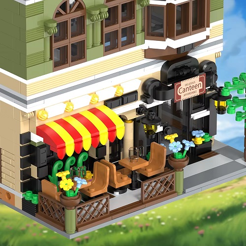  Mini blocs de construction restaurant, environ 1 230 mini-briques, éclairage d`ambiance inclus