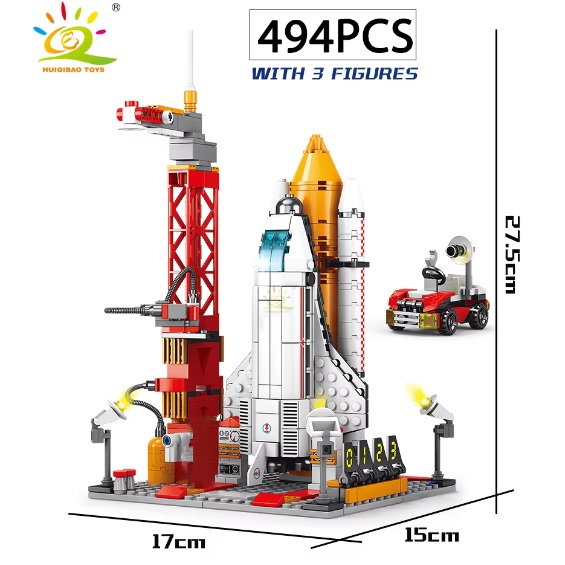Huiqibao Explorateur spatial de la navette spatiale, 494 blocs, compatible avec Lego