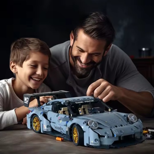 bricksNblocks® bricksNblocks® Blocs de construction Porsche voiture de sport, plus de 1 200 blocs, compatibles avec Lego