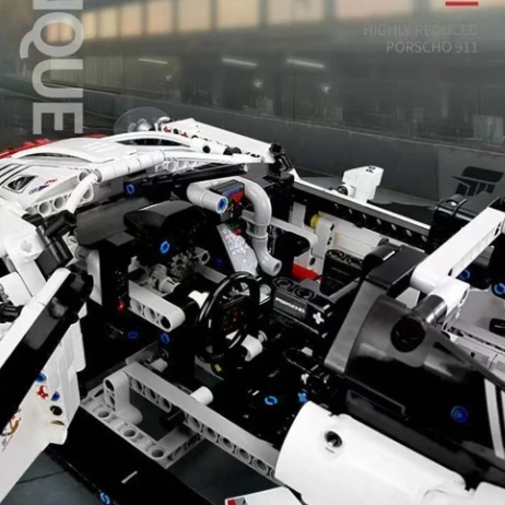  Blocs de construction Porsche 911 RSR, 1580 briques, compatibles avec Lego