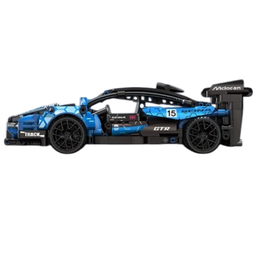  Blocs de construction voiture de sport blue, avec moteur pull-back, 548 briques, compatible avec LEGO