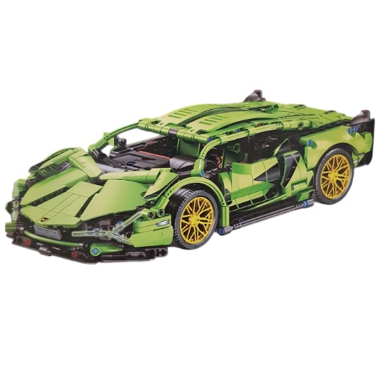 Lego compatible groene sportauto