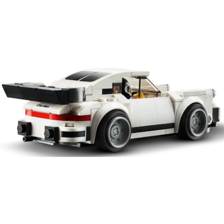 Bruder 75895 bouwpakket bouwsteentjes Porsche 911 model 1974, met poppetje, compatibel met Lego