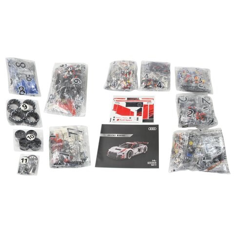 Rastar Rastar Audi R8 LMS GT3 (1:8) kit de construction de blocs de construction, 3314 blocs, compatible avec Lego