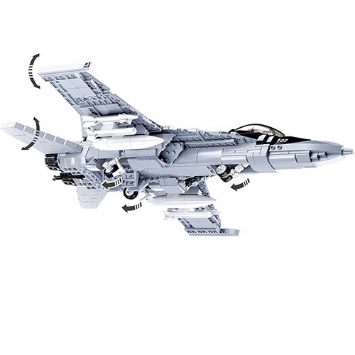 Sluban Sluban M38-B0928 F-18/E Super Bumblebee Fighter, compatible avec Lego, 682 blocs