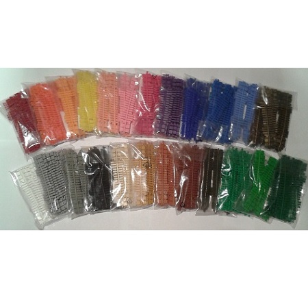 Ministeck, 30003 Ministeck / Stick-it set kleurstrips 24x10 kleurstrips kleuren 601-624. (aanbieding) 