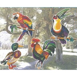 Stickit 41170 Stick-it vogels XXL, 4 in 1 set, ca. 2.800 steentjes, ophanghaakje en heveltje 