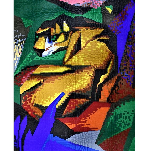 Stickit 41267 Stick-it Tijger van Franz Marc, ca. 8.000 steentjes, verbindingsschijfjes, ophanghaakjes en heveltje 