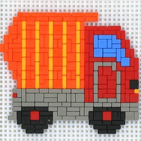 Stickit 42310 Stickit vrachtwagen, ca. 430 steentjes, compatibel met ouderwetse Ministeck 