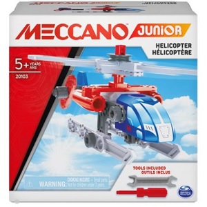 Meccano Helicopter  Bouw een geweldige helicopter met deze Meccano Helicopter.
Inhoud: 39 onderdelen, 2 stuks gereedschap, 1 stickervel en 1 bouwinstructie voor 1 model. Geschikt voor kinderen vanaf 5 jaar.