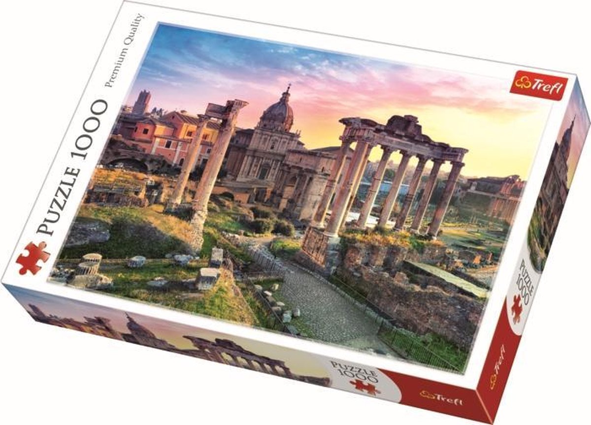 Puzzle Forum Romanum, 1000 pièces Puzzle avec une belle image du Forum romain, l un des nombreux sites touristiques de Rome. Ce puzzle est fait d un carton de très bonne qualité avec une couche non réfléchissante et compte 1000 pièces de puzzle qui s emboîtent parfaitement.Les combinaisons de couleurs font de ce puzzle un défi amusant.