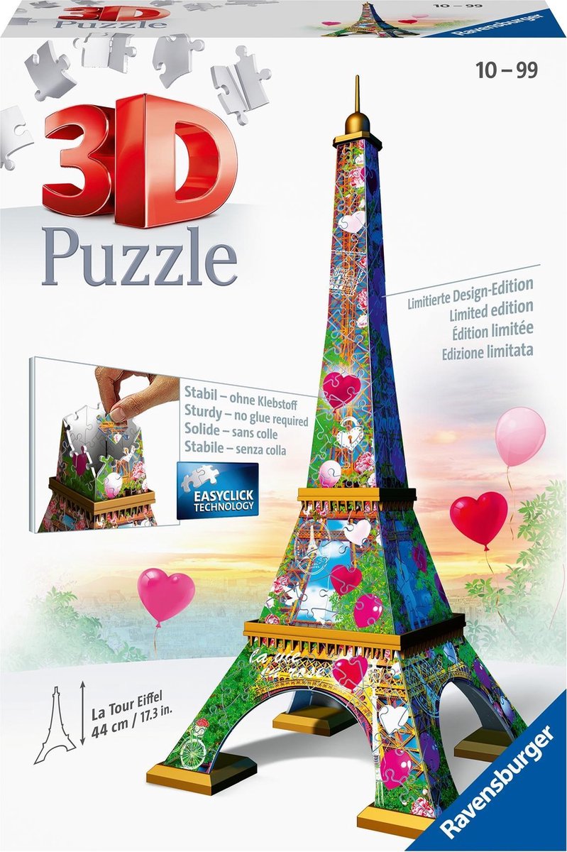 3D Puzzel Eiffeltoren Love Edition, 216 stukjes