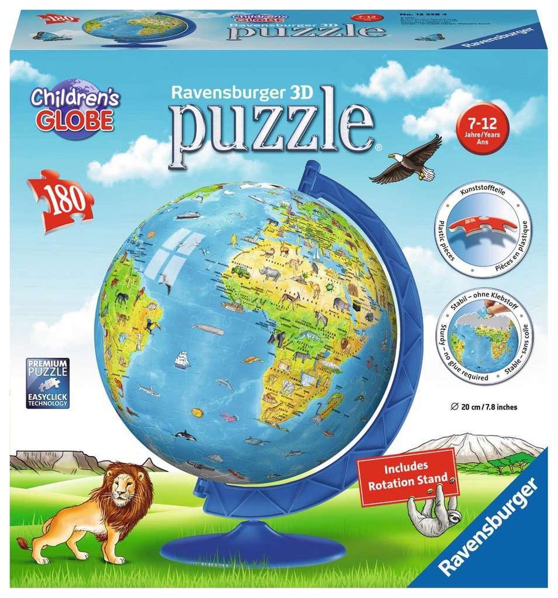 3D Puzzel Globe Engelstalig, 180 stukjes