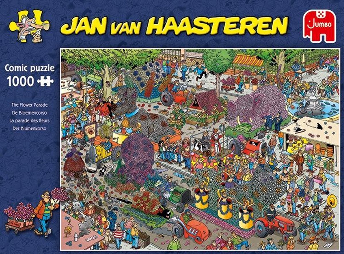Jumbo Puzzle Jan van Haasteren: Le défilé de fleurs, 1000 pièces