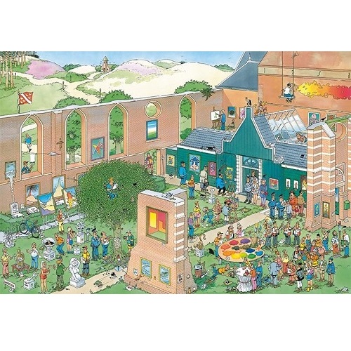 Jumbo Puzzle Jan van Haasteren : Le marché de l`art, 2000 pièces