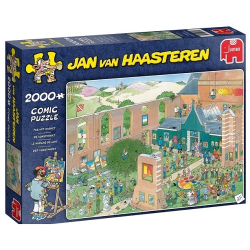 Puzzle Jan van Haasteren : Le marché de l`art, 2000 pièces 