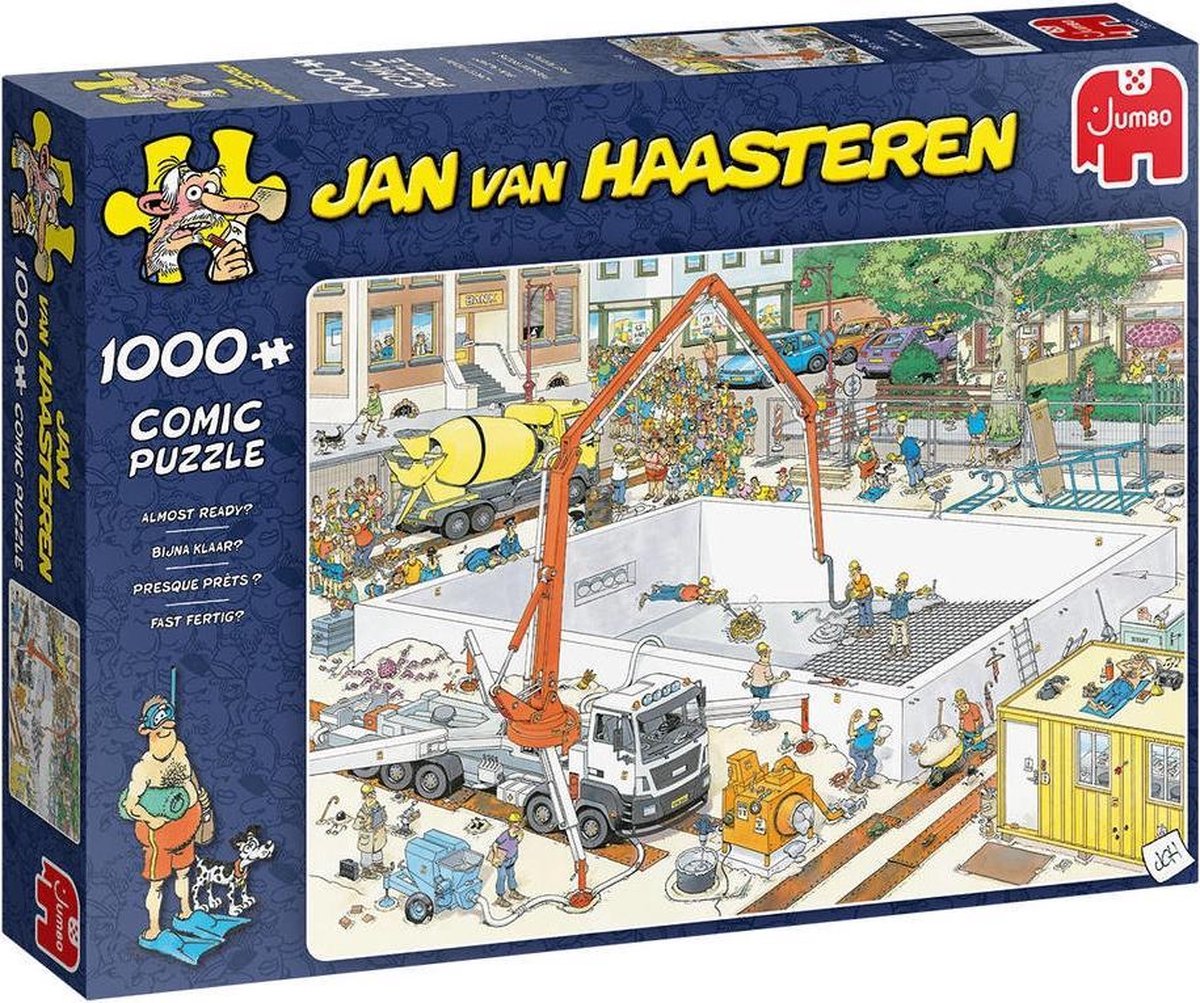 Legpuzzel Jan van Haasteren: Bijna klaar, 1000 stukjes