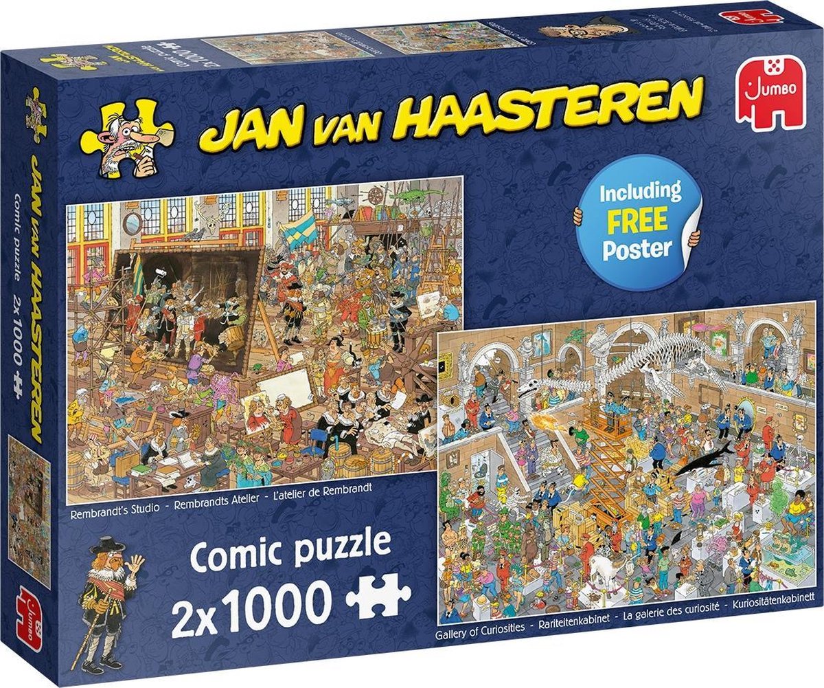 Legpuzzel Jan van Haasteren: Dagje Museum, 2x1000 stukjes
