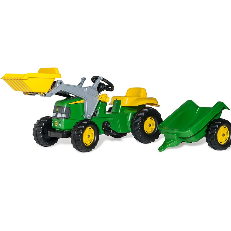 Rolly Toys Rolly Toys rollykid John Deere avec chargeur frontal et remorque