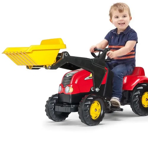 Rolly Toys Rolly Toys RollyKid-X Tracteur à p&eactute;dales avec chargeur frontal et remorque