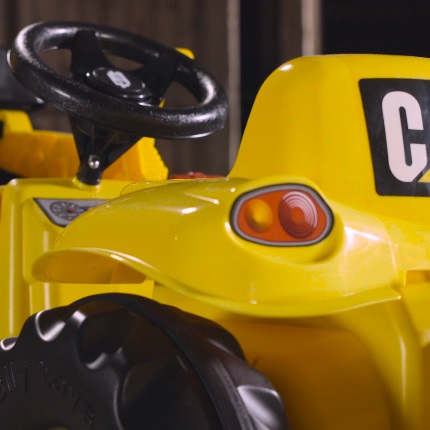 Rolly Toys Rolly Toys RollyKid Tracteur à p&eactute;dales CAT avec chargeur frontal et remorque