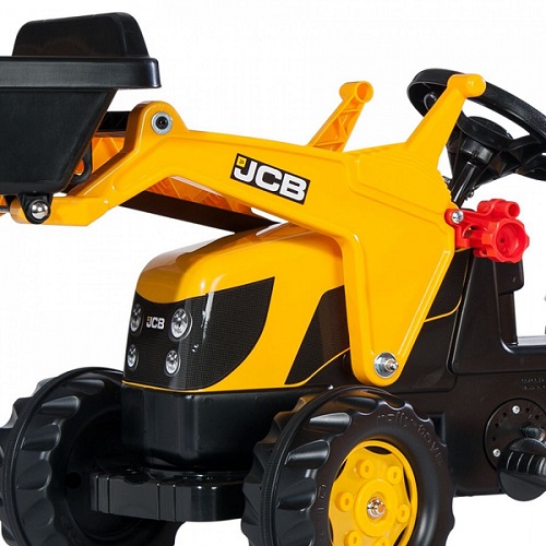 Rolly Toys 023837 - Rolly Toys Rolly Toys rollyKid JCB traptrekker met voorlader en aanhanger.
