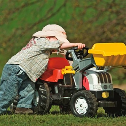 Rolly Toys Rolly Toys rollykid Steyr 6165 CVT avec chargeur frontal et remorque