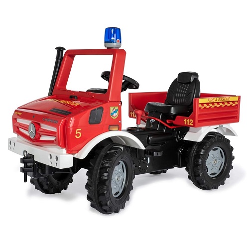 RollyToys 038220 Rolly Toys Unimog brandweer met versnelling, rem en zwaailicht, 2020-editie!