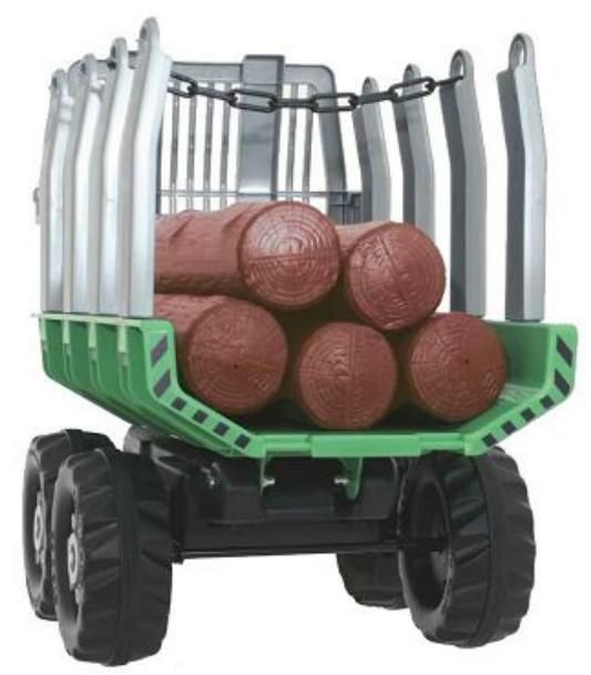 Rolly Toys Remorque à bois Rolly Toys rollyTimber avec 5 bûches